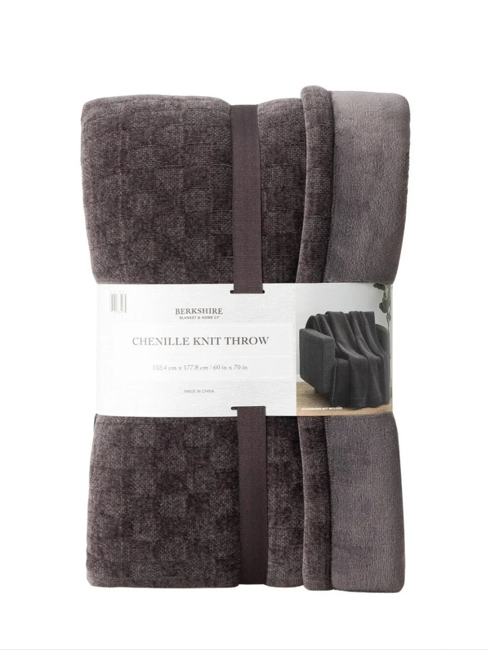 (6) Berkshire Chenille Plush Knit Throw